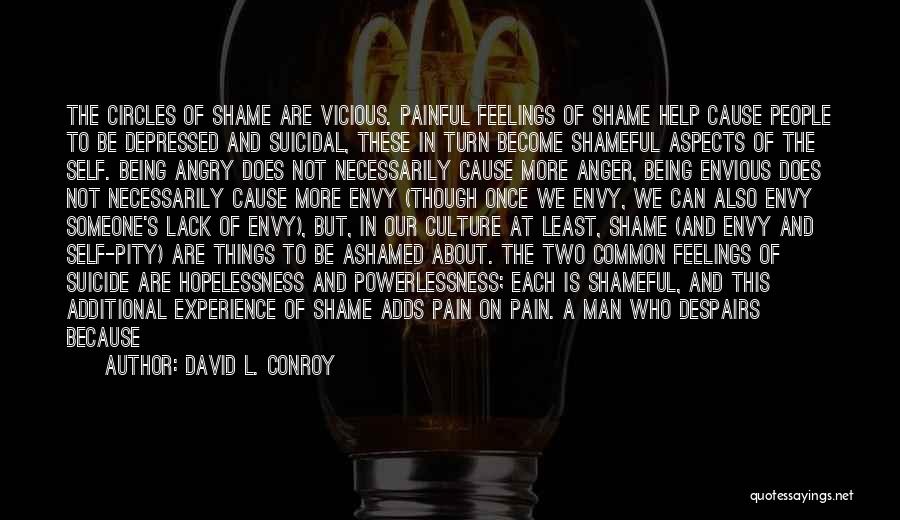 Anger And Pain Quotes By David L. Conroy