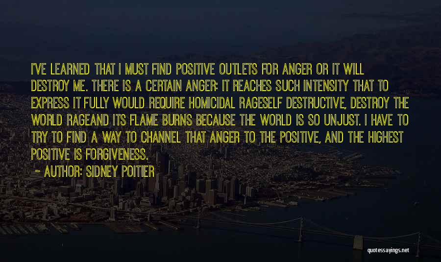 Anger And Rage Quotes By Sidney Poitier