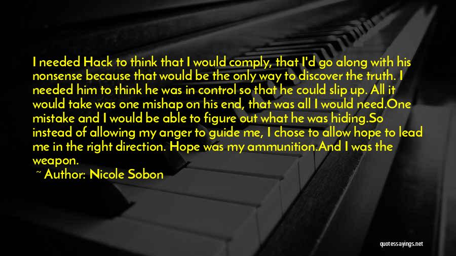Anger Control Quotes By Nicole Sobon