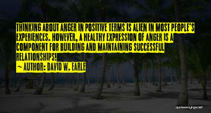 Anger In Relationships Quotes By David W. Earle