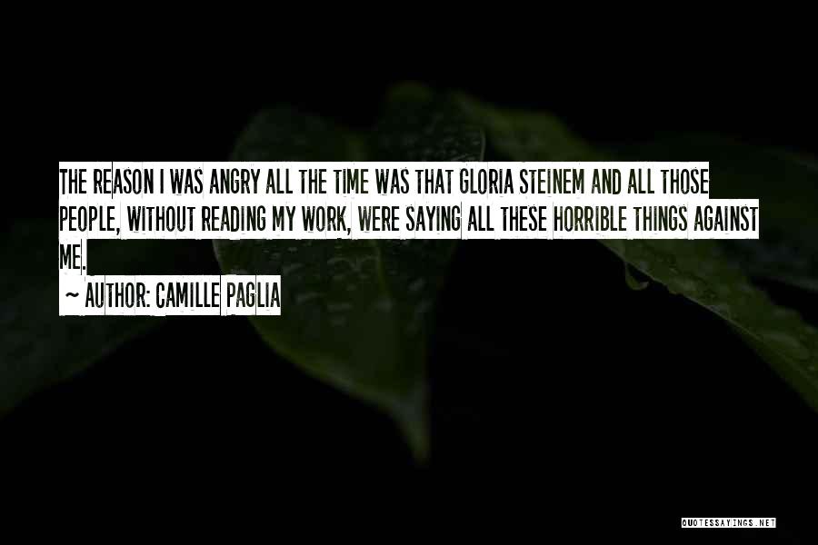 Angry For No Reason Quotes By Camille Paglia