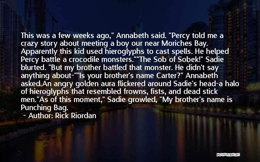Angry With Brother Quotes By Rick Riordan