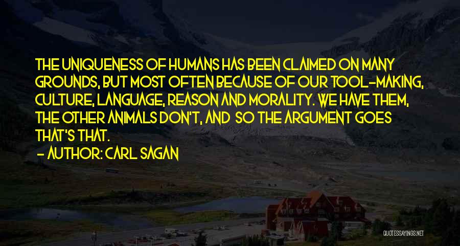 Animal And Humans Quotes By Carl Sagan