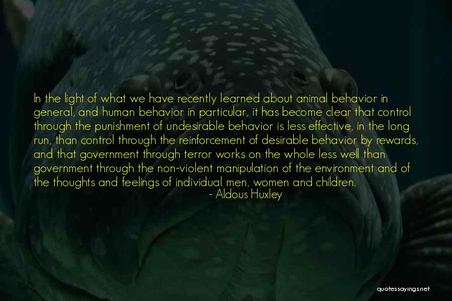 Animal Behavior Quotes By Aldous Huxley