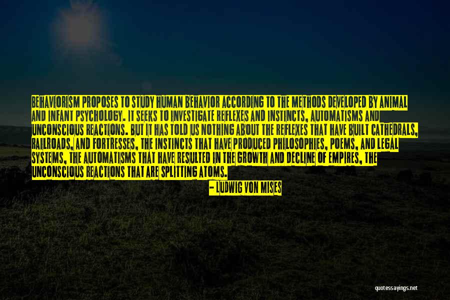 Animal Behavior Quotes By Ludwig Von Mises