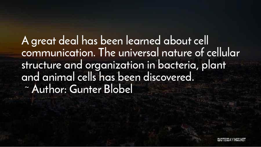 Animal Cell Quotes By Gunter Blobel