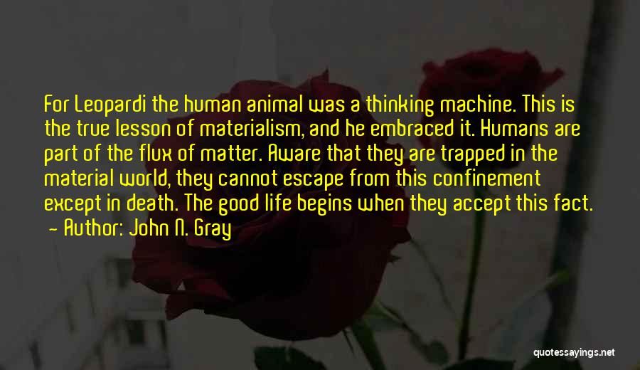 Animal Confinement Quotes By John N. Gray