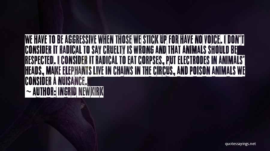 Animal Cruelty In The Circus Quotes By Ingrid Newkirk