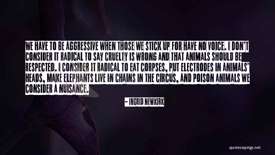 Animal Cruelty In The Circus Quotes By Ingrid Newkirk