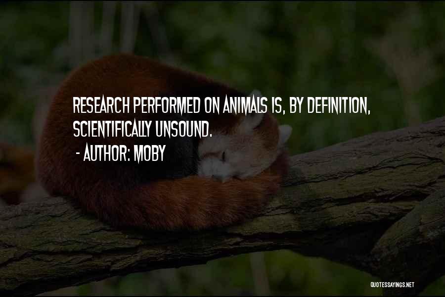 Animal Research Quotes By Moby