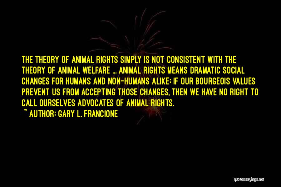 Animal Welfare Quotes By Gary L. Francione