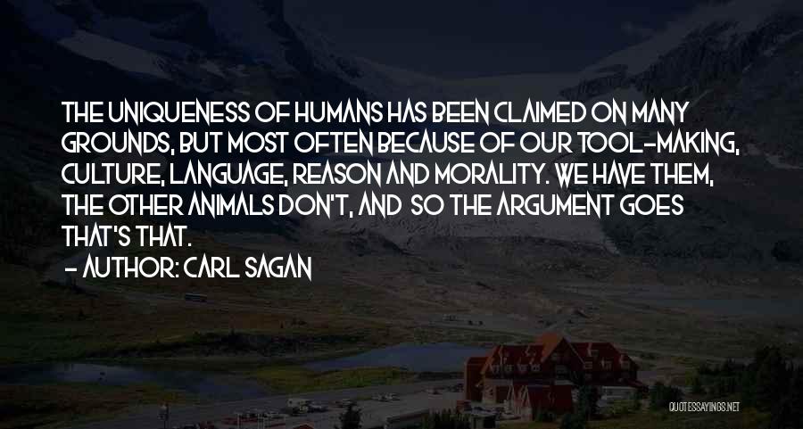 Animals And Humans Quotes By Carl Sagan