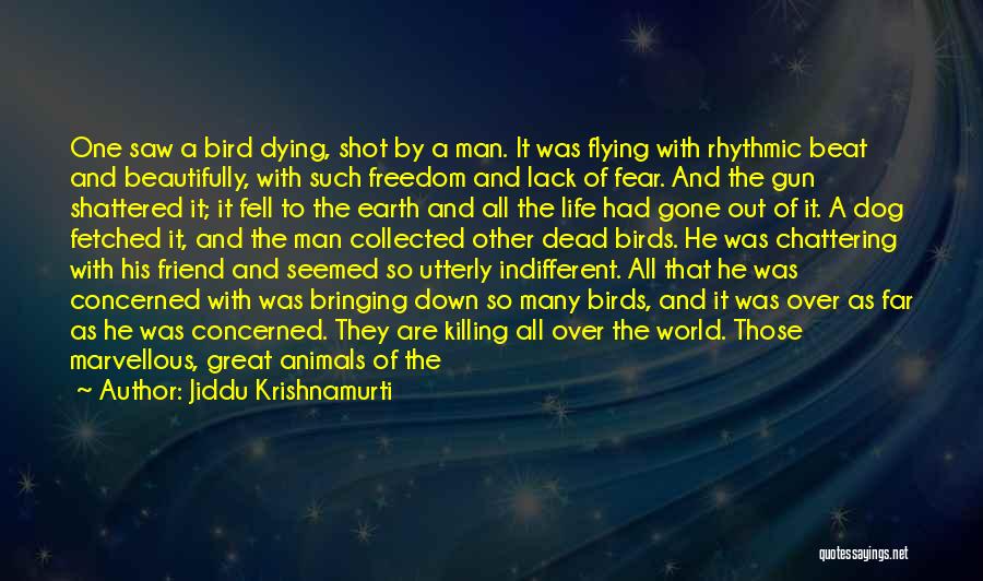 Animals Extinction Quotes By Jiddu Krishnamurti