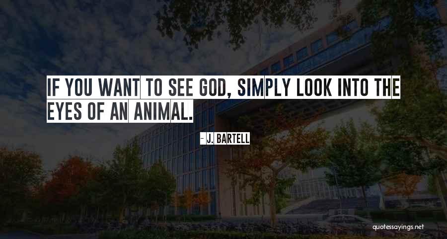 Animals Eyes Quotes By J. Bartell