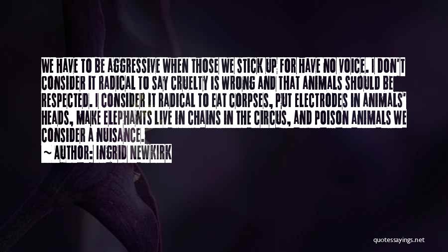 Animals In Circus Quotes By Ingrid Newkirk