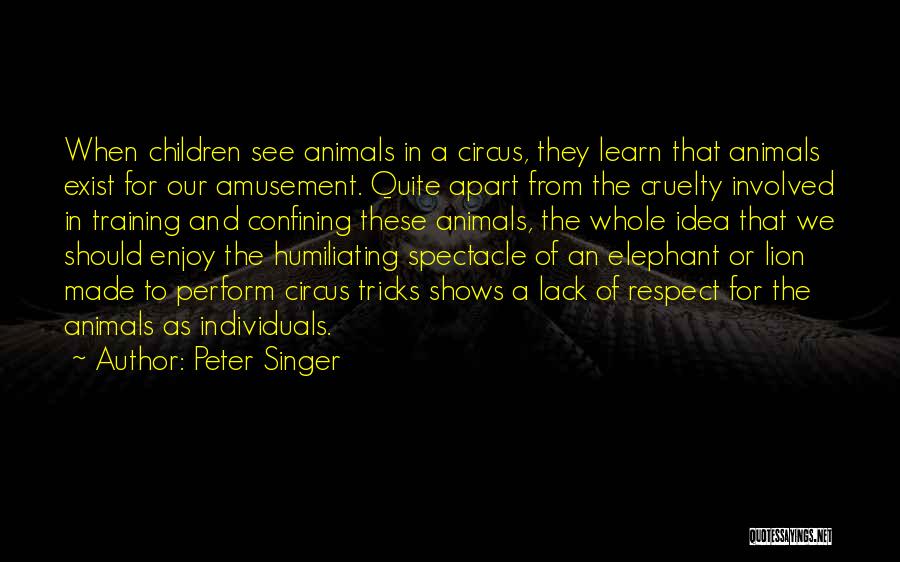 Animals In Circus Quotes By Peter Singer