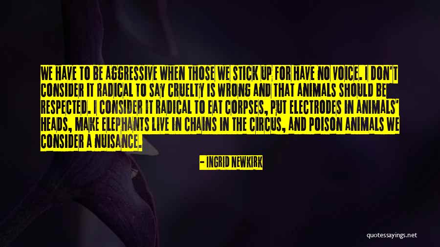 Animals In The Circus Quotes By Ingrid Newkirk