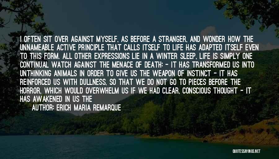 Animals In Winter Quotes By Erich Maria Remarque