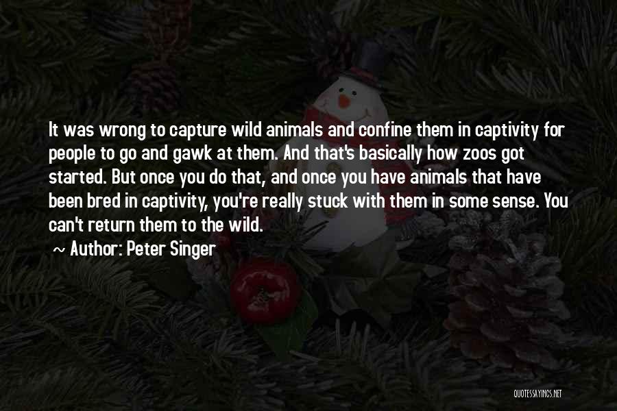 Animals In Zoos Quotes By Peter Singer