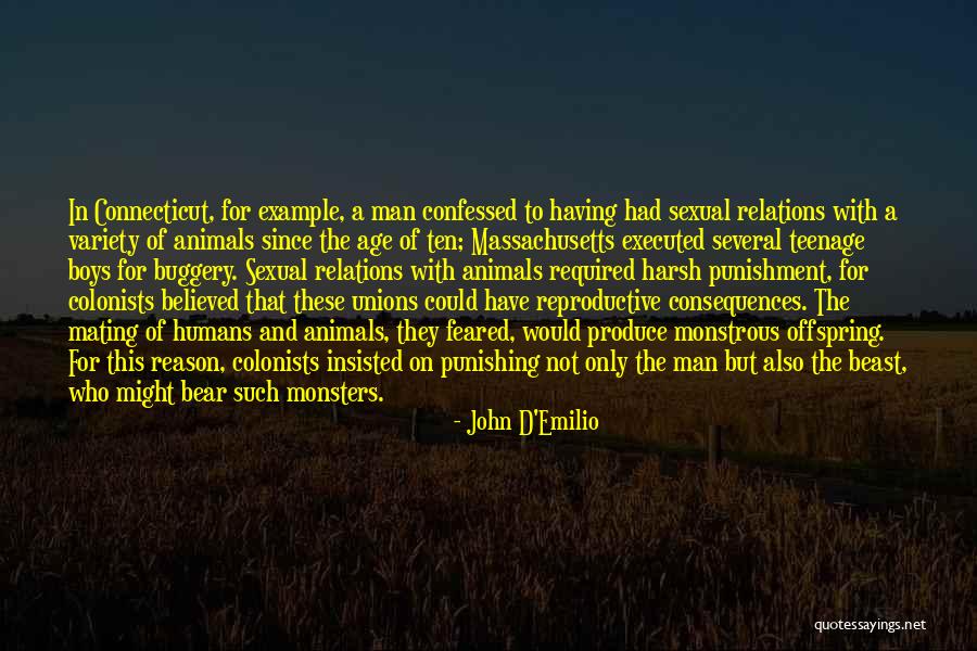 Animals Versus Humans Quotes By John D'Emilio