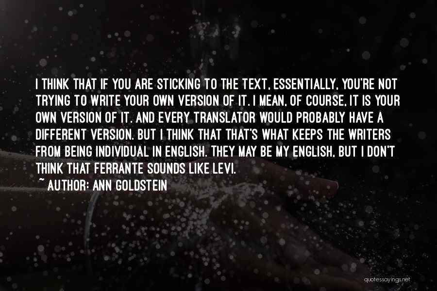 Ann Goldstein Quotes 1585096