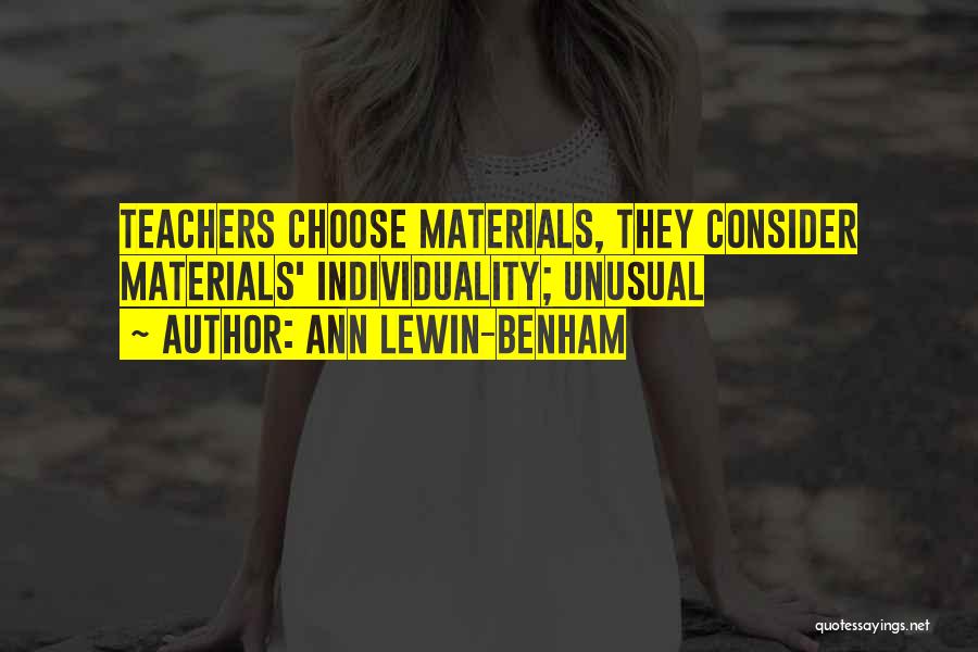 Ann Lewin-Benham Quotes 1438494