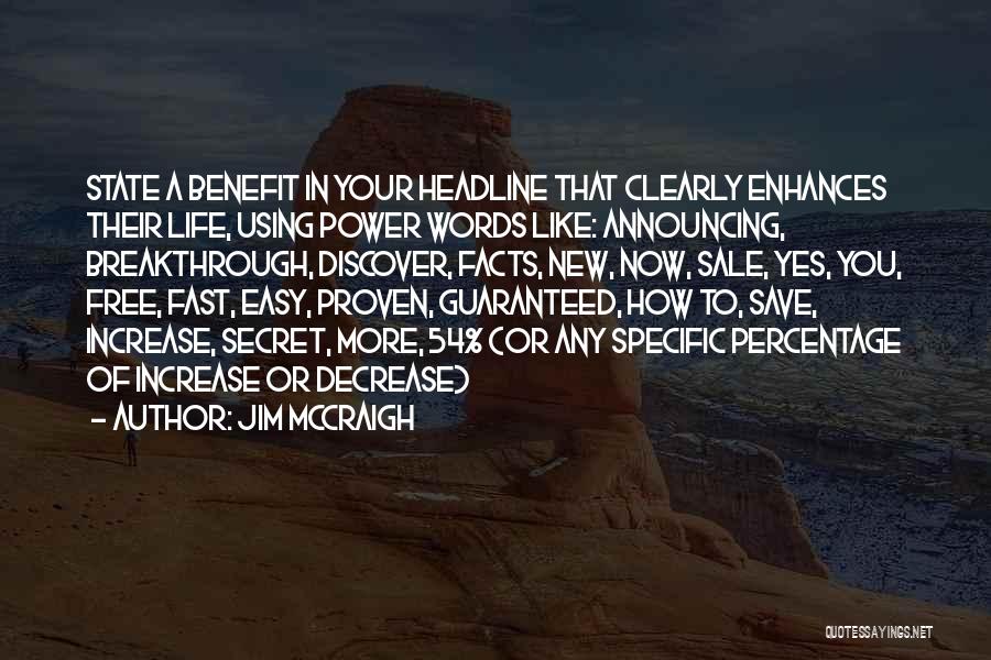 Announcing Quotes By Jim McCraigh