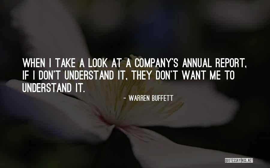 Annual Report Quotes By Warren Buffett