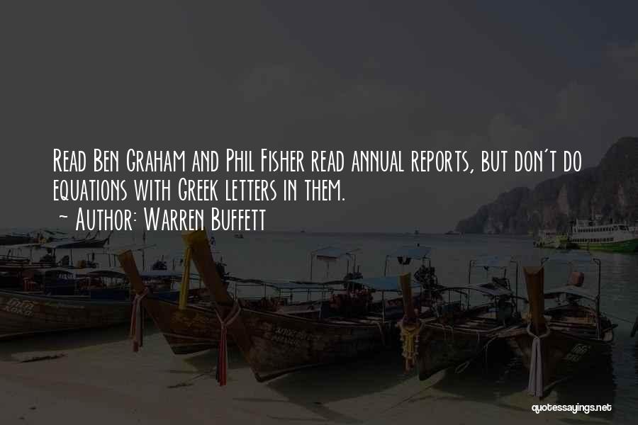Annual Reports Quotes By Warren Buffett