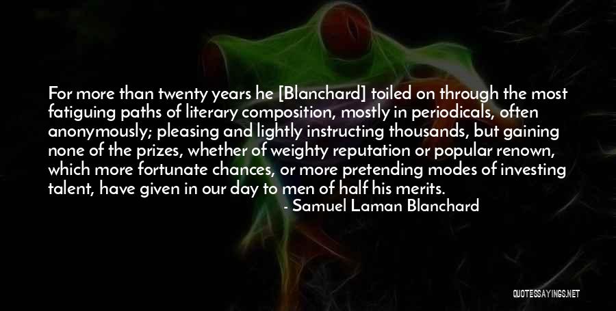 Anonymously Quotes By Samuel Laman Blanchard Anonymously Quotes By Samuel Laman Blanchard