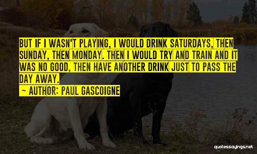 Another Good Day Quotes By Paul Gascoigne