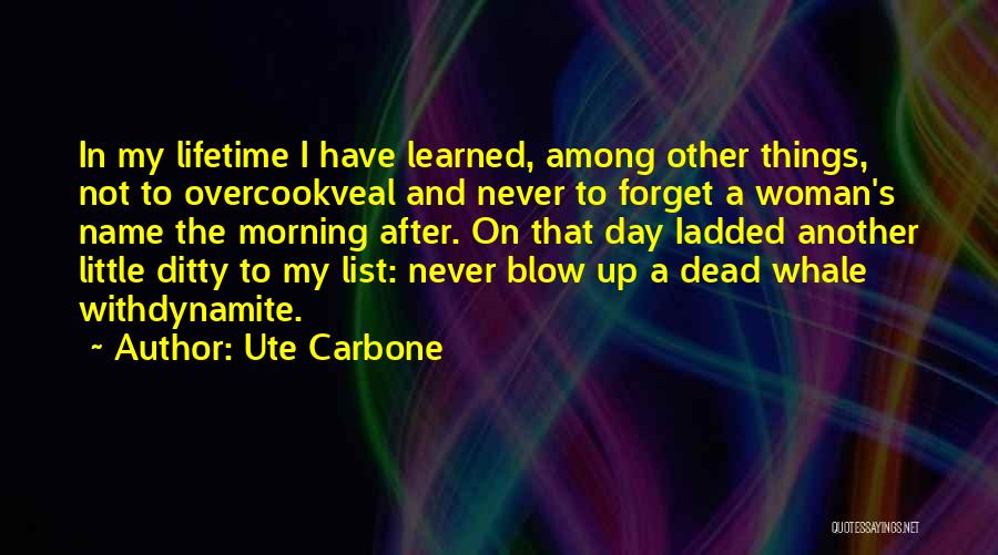Another Lifetime Quotes By Ute Carbone