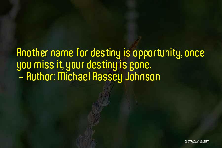Another Opportunity Quotes By Michael Bassey Johnson