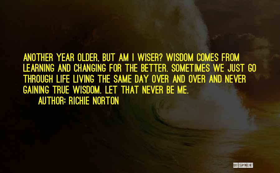 Another Year Wiser Quotes By Richie Norton