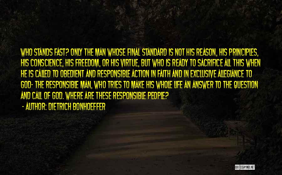 Answer And Question Quotes By Dietrich Bonhoeffer