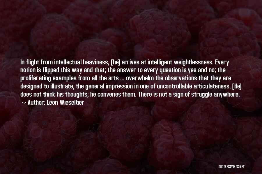 Answer And Question Quotes By Leon Wieseltier