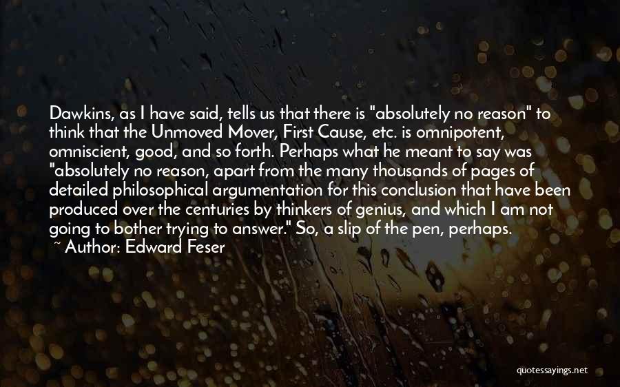 Answer Is No Quotes By Edward Feser