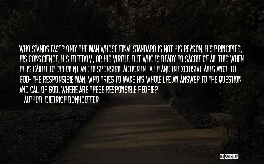 Answer The Question Quotes By Dietrich Bonhoeffer
