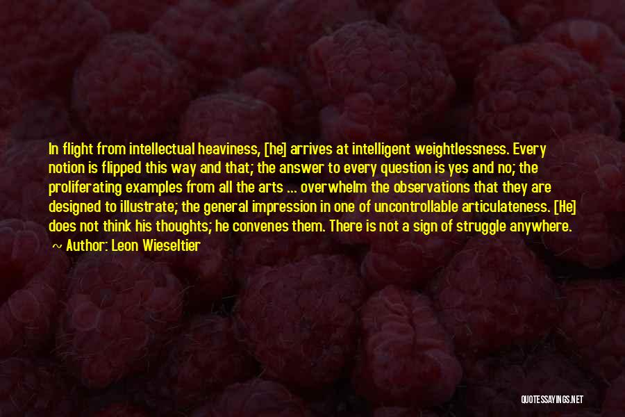 Answer The Question Quotes By Leon Wieseltier