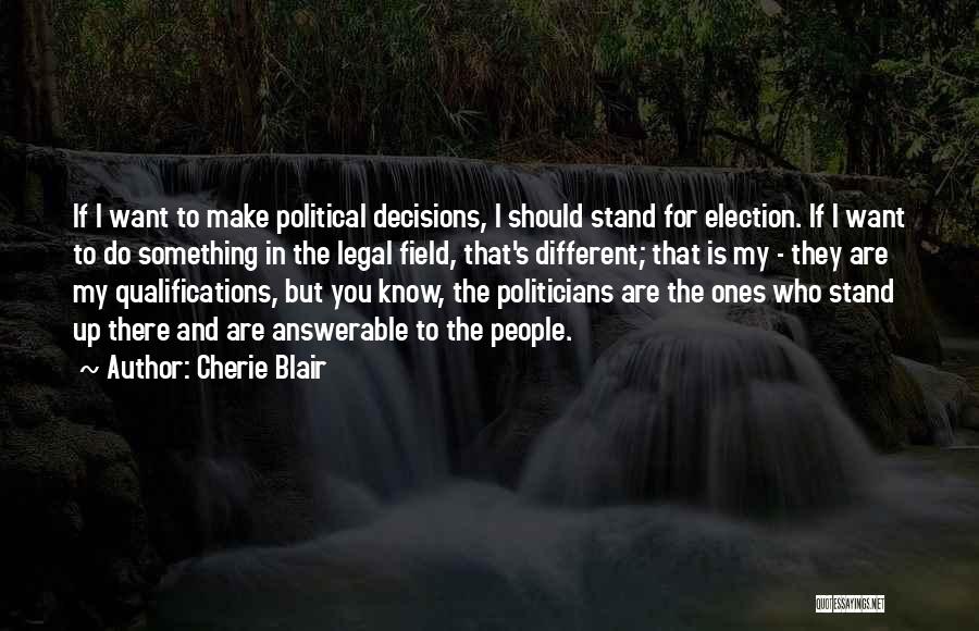 Answerable Quotes By Cherie Blair