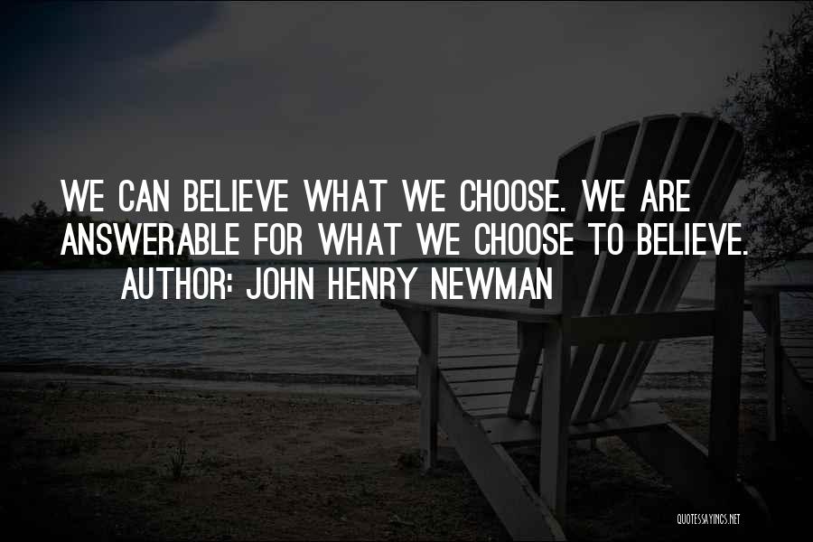 Answerable Quotes By John Henry Newman