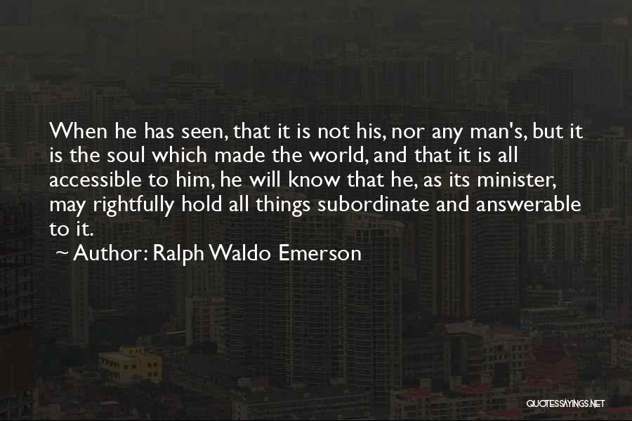 Answerable Quotes By Ralph Waldo Emerson