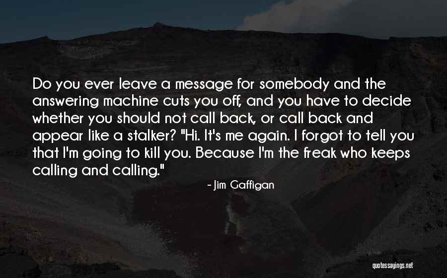 Answering Machine Quotes By Jim Gaffigan