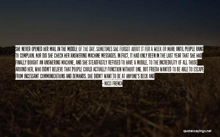 Answering Machine Quotes By Nicci French Answering Machine Quotes By Nicci French