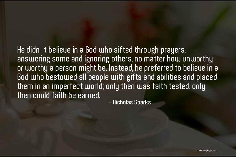 Answering Prayers Quotes By Nicholas Sparks Answering Prayers Quotes By Nicholas Sparks