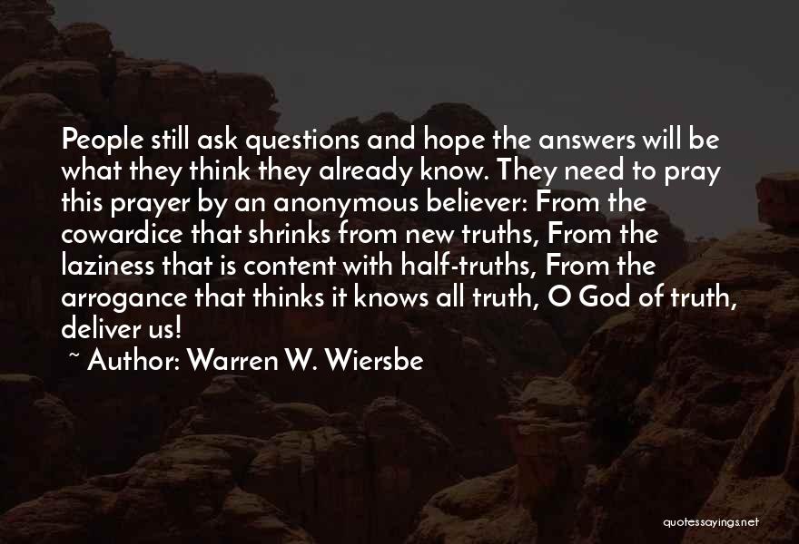 Answers From God Quotes By Warren W. Wiersbe