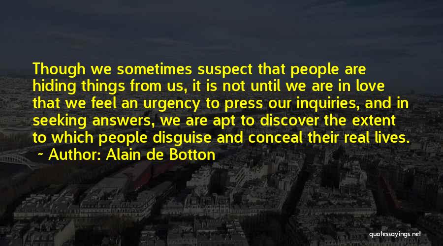 Answers To Love Quotes By Alain De Botton