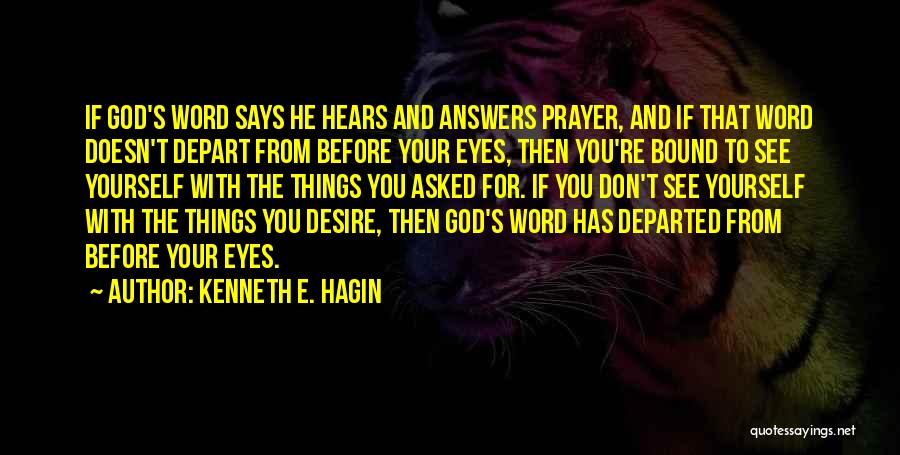 Answers To Prayer Quotes By Kenneth E. Hagin