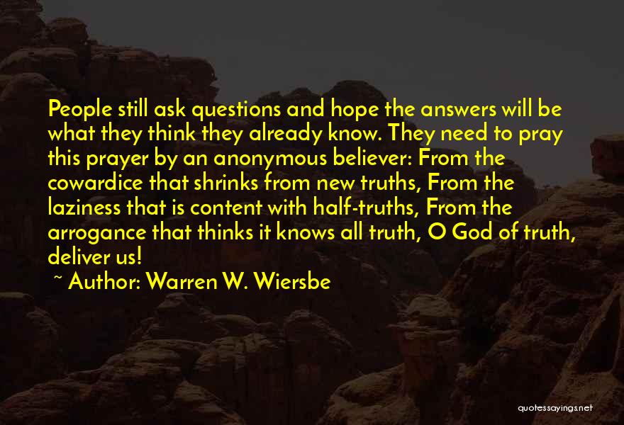 Answers To Prayer Quotes By Warren W. Wiersbe