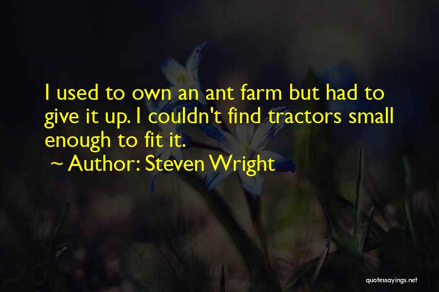 Ant Farm Funny Quotes By Steven Wright